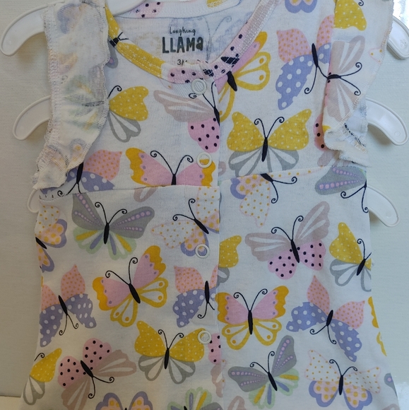 Laughing Llama Butterfly Baby Clothes Onsie Lot of 3 - Picture 2 of 4